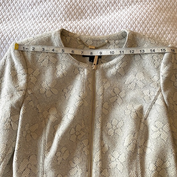 DKNY Floral-Print Zip Up Peplum Jacket Size 8 - Picture 9 of 13